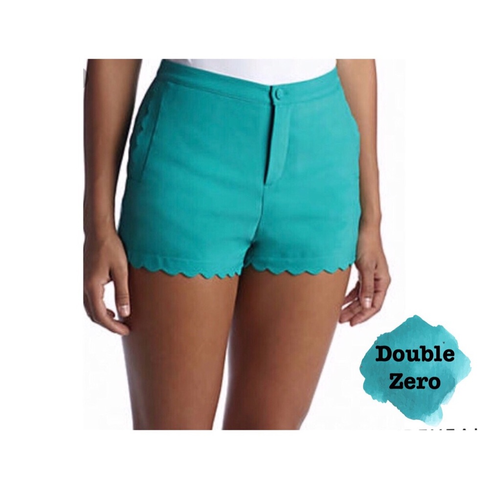 Brand NEW Zigzag Hem, Turquoise Shorts